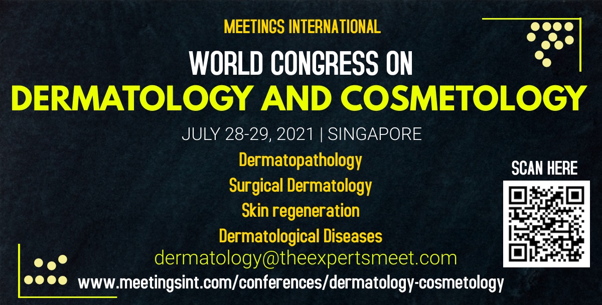 Michelsean4's tweet photo. Meet new researchers in the field; let them tell you what problems the world is facing with #Skin_Diseases. Get the best solutions from our experts.  Grab the chance at #Dermatology #Cosmetology #Conference April 28-29, 2021, Singapore city, Singapore. https://t.co/MwVQV3feh0