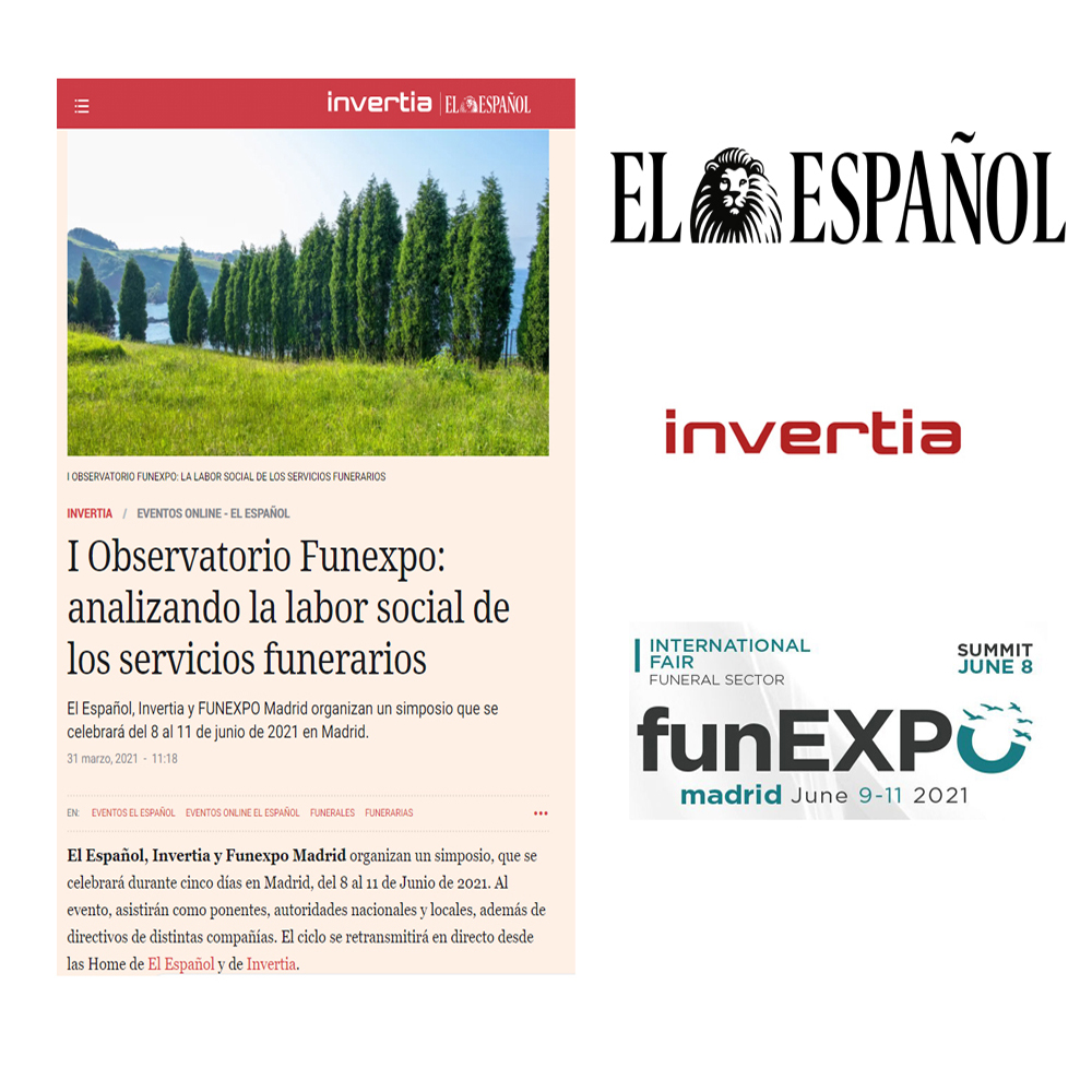 Funexpomadrid's tweet image. Aquí tenéis toda la información sobre el &quot;I Observatorio Funexpo: La labor social de los servicios funerarios&quot; que organizan de forma conjunta Funexpo Madrid, El Español e Invertia

👉elespanol.com/invertia/20210…

#feriainternacional #sectorfunerario