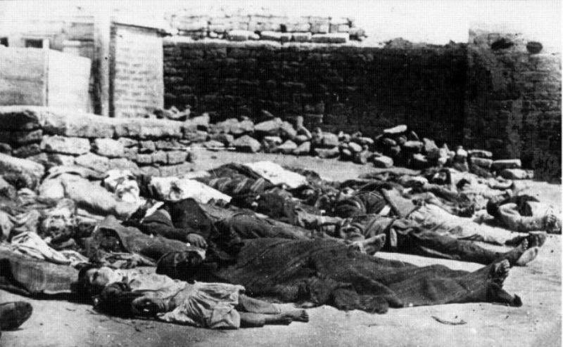 1_upon's tweet photo. Between March 30 &amp; April 3 1918, #Armenia|n armed groups committed genocide against #Azerbaijani|s in #Baku, Shamakhi, Guba, Zangazur, #Karabakh, #Nakhchivan &amp; other areas. Officially,as a result of the genocide, 12,000 Azerbaijanis were killed &amp; tens of thousands were missing. https://t.co/fmSQ2vnSjn