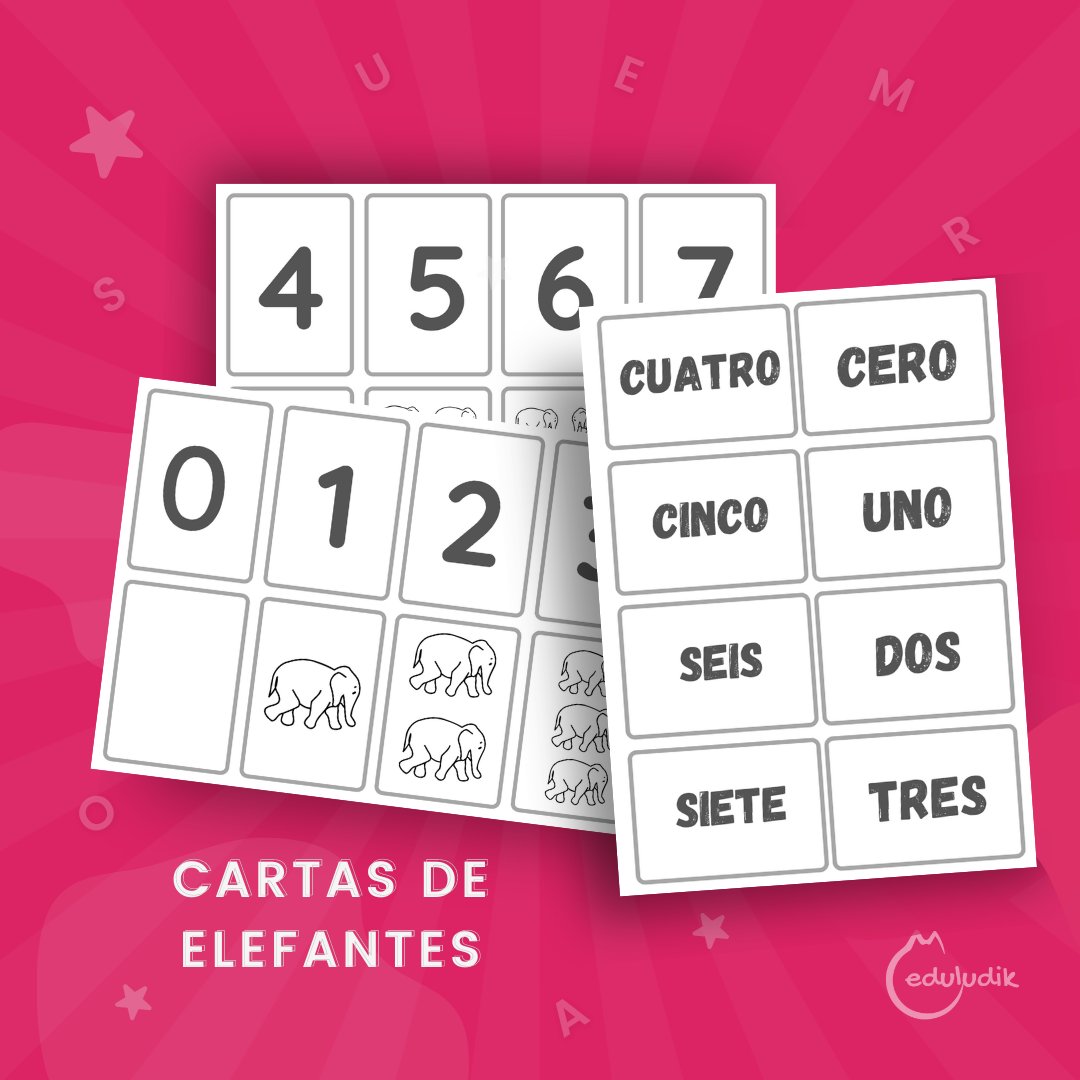 eduludik's tweet photo. *️⃣Cartas de elefantes*️⃣
👉 Pintar
👉 Contar
👉 Ordenar
👉 Agrupar
👉 Relacionar (número-dibujo-palabra)
👉 Formar números de distintas cifras
👉 Reconocer la carta mayor

https://t.co/AFr7gqz6pl
#aprenderjugando #escuela #educacionprimaria #primaria #school #español #fichas https://t.co/yK8rJapz2T