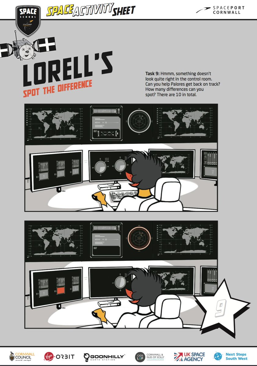 SpaceCornwall's tweet photo. Need some more activities for the #Easter break? We're back with #WorksheetWednesday ✏️
After launch, data from #satellites (like Lorell) will be picked up at @goonhillyorg 📡Can you help Palores get back on track in the control room?
👉 https://t.co/WHgLHSls1D
#STEMeducation https://t.co/Ei0bqTKvWW