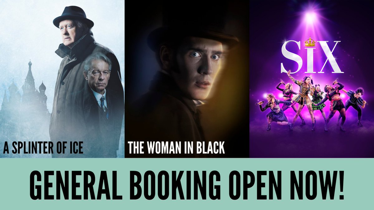 YvonneArnaud's tweet photo. General booking has opened today for:
- @OriginalTheatre A Splinter of Ice (June)
- @Womaninblack_UK (July)
- @sixthemusical (March 2022)
Book Now: https://t.co/9XbbXRvl48
#BackOnStage #HereForCulture #Guildford #Theatre #SplinterOfIce #WomanInBlack #Six #SixTheMusical https://t.co/oSADUVL0Y2