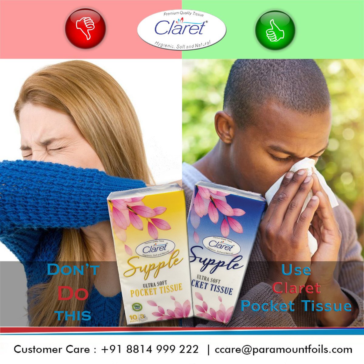ClaretPupl's tweet photo. Once you understand that habits can change, you have the freedom and the responsibility to remake them.
Claret Pocket Tissue, a right habit that can change your way of living in this corona period.
#claret #clarettissue #pockettissue #paramount https://t.co/vMYfIVlRb3
