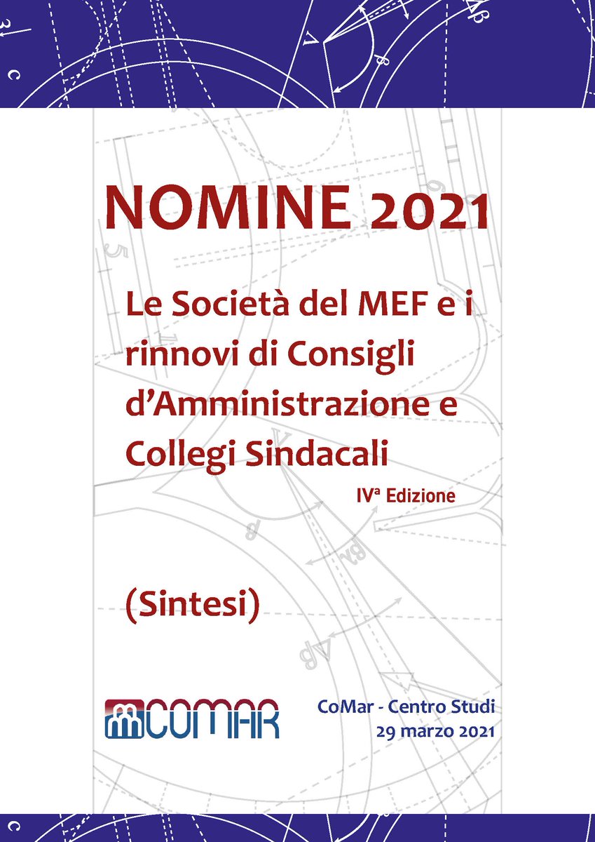 Massross's tweet photo. NOMINE @MEF_GOV: 518 componenti, in 115 Organi sociali, in 90 Società. Maggiori info 👉https://t.co/cs6MqV9P7c
@arexpo_milano @Banca_MPS @GruppoCDP #Eur @fsitaliane @StradeAnas @GSErinnovabili @InvImIt_Sgr @Leonardo_IT @rai @sogei @EnelGroupIT @eni @Invitalia #Sogesid @PosteNews https://t.co/d2ZvYf1YjQ