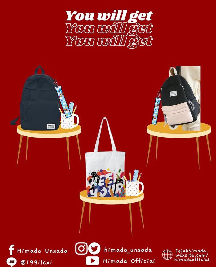 himada_unsada's tweet photo. 🎊GIVEAWAY ALERT🎊

Hi, Sobat Akuntansi🤗
Himada mau bagi2 hadiah nih, ada 2 backpack beserta gantungan kunci dan 1 totebag untuk 3 orang pemenang. 
Buat kalian yg mau dapetin hadiahnya, simak syaratnya dibawah ini yaa😉 https://t.co/cuWt3IRDMC