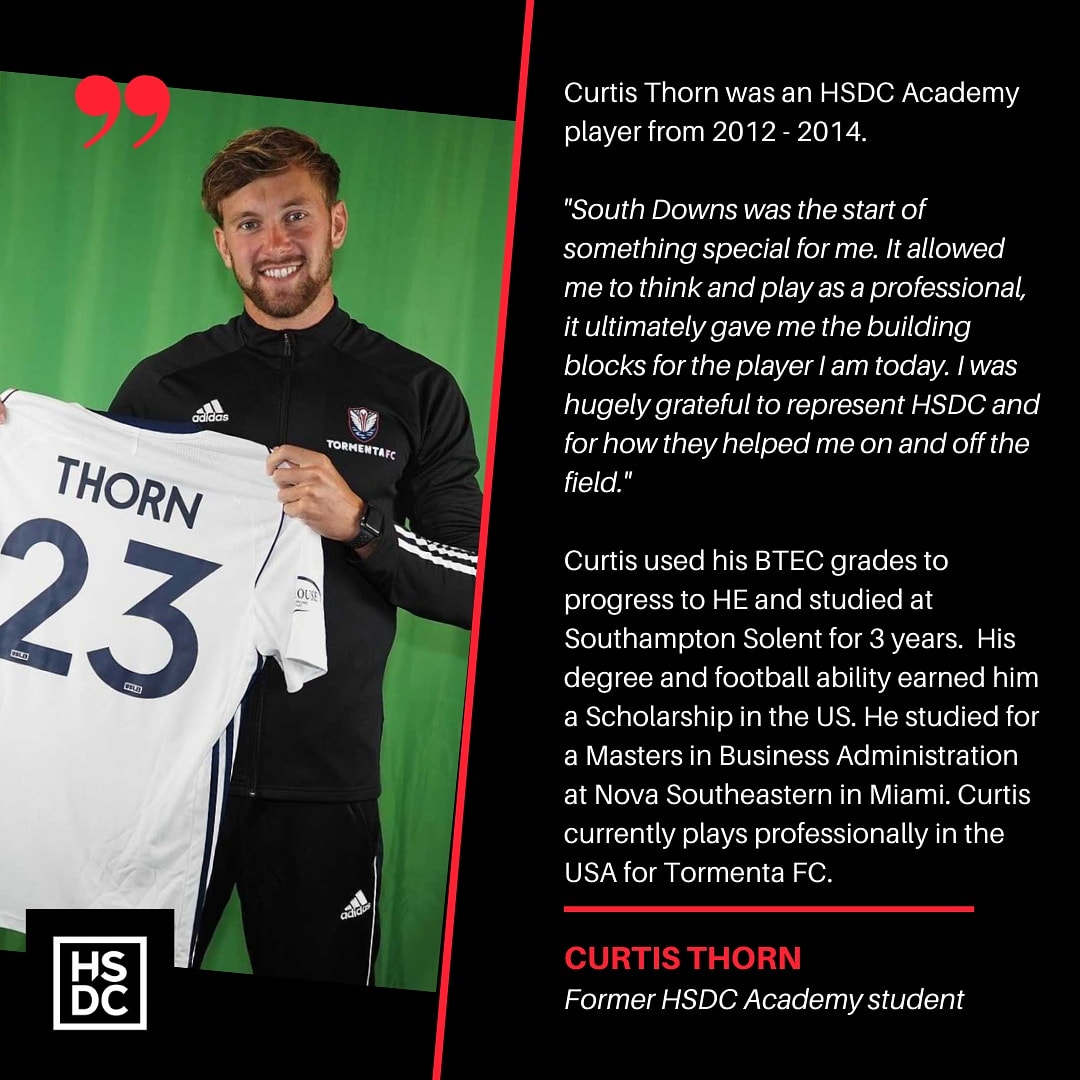 HSDC_Joby's tweet photo. Our Alumni series continues today with @curtis_thorn 🇺🇸⚽.
Having a qualification that opens doors to different career pathways is an excellent tool for future success.
It is clear to see how Curtis has used the football and his education to make excellent progress 👏 https://t.co/UuBoewNSEw