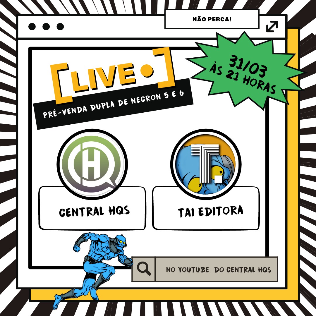 Fiquem ligados... HOJE no canal CENTRAL HQs  <a href="/taieditora/">Tai Editora</a>