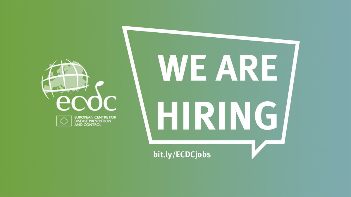 #WeAreHiring!

#ECDC is looking for:
- Principal Expert Antimicrobial Resistance &amp; Healthcare-Associated Infections
- Policy Expert Communicable Diseases Prevention &amp; Control
- IT Quality Management Officer
and many more!

Check the criteria: bit.ly/ECDCjobs
&amp; apply!