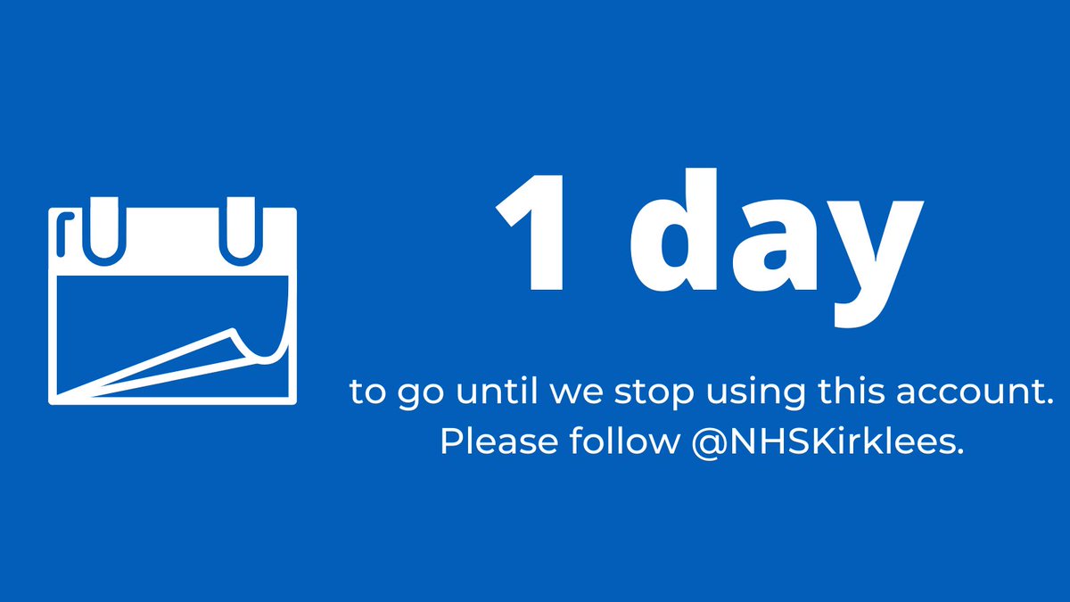 Tomorrow we'll move over to @NHSKirklees when we merge with Greater Huddersfield CCG to form NHS Kirklees CCG. Go give this account a follow to keep up to date with health information in #Kirklees kirkleesccg.nhs.uk/news/kirklees-…