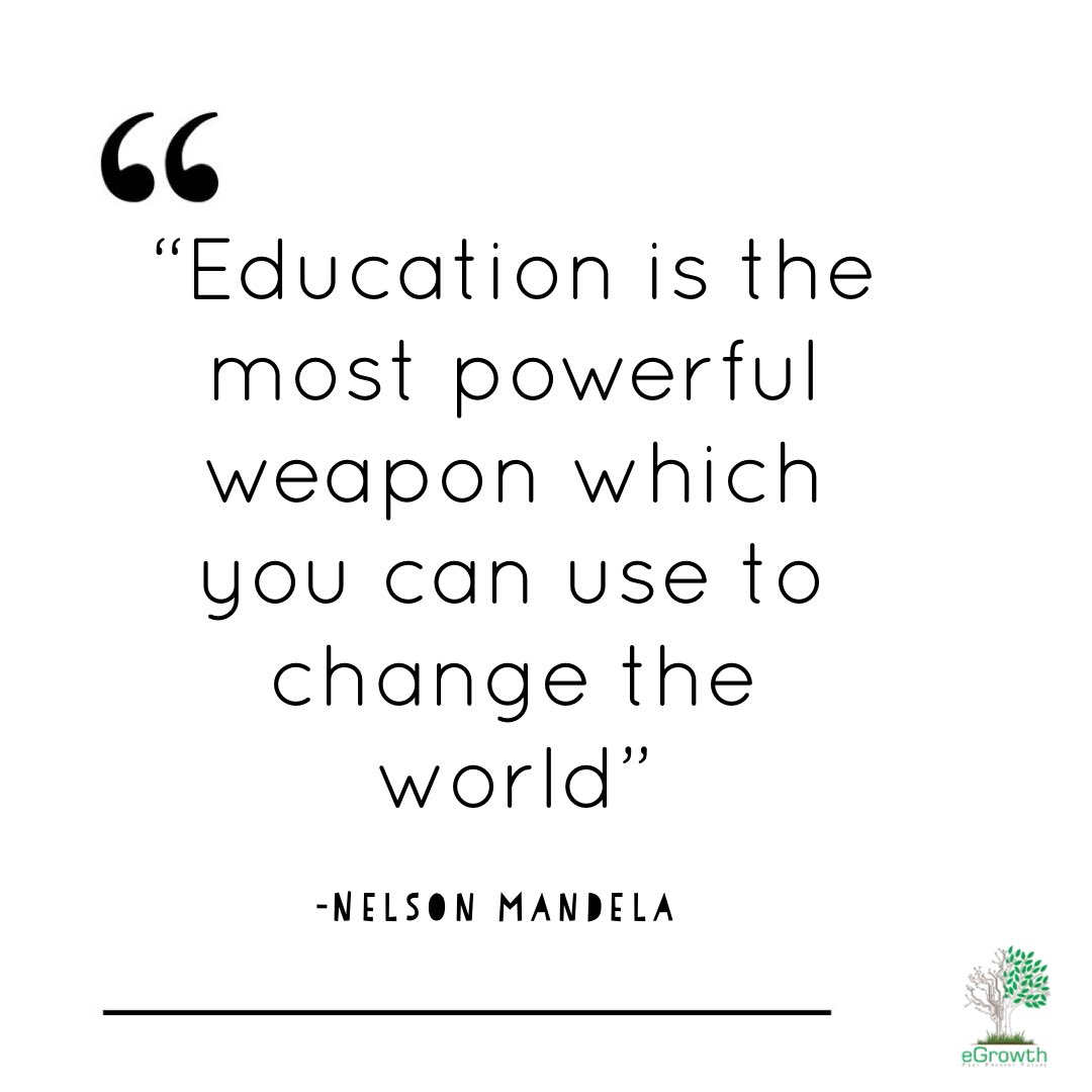egrowth_'s tweet photo. Education is the transformation of norms and values which have been passed from one generation to the next. It is the tool that enables society to grow and live a better life. #EmpowerYourself through education with our digital assessment platform.
#FoodForThought #movember2020 https://t.co/rBtdsDUB4d