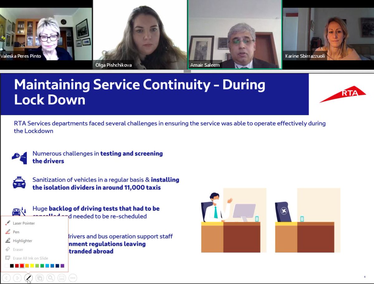 Now the floor is to our speakers from 🇦🇪<a href="/rta_dubai/">RTA</a>, 🇷🇺@Mos__Transport, 🇫🇮 Åbo Akademi University &amp; <a href="/UITPnews/">UITP</a>'s Latin America Division, exchanging on what has been the impact of COVID-19 on innovation to address urban transport challenges.