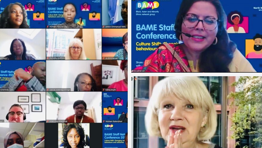 Bmat111's tweet photo. Fantastic event #CNWLBAME Conference with 200+ staff😀Amazing speakers @AntonEmmanuel2 @EAnionwu @joan_myers @POSNetworks👏🏾Open &amp; honest discussions &amp; commitment for change @CNWLNHS Awesome atmosphere👌🏾Kudos to the organisers👍🏾”We need to celebrate our differences”@ClaireCNWL❤️ https://t.co/pr4Old2qGy