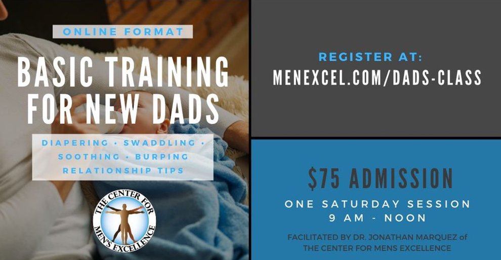 Don’t forget to sign up! The Center for Men’s Excellence is offering a unique parenting class here in San Diego that is just for Dads! This class takes place on Saturday, April 24th at 9 AM.