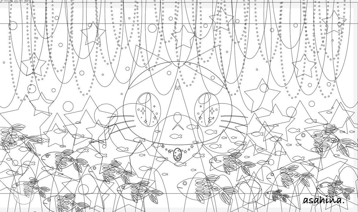 それぞれのアウトライン。
#Illustrator #Adobe 