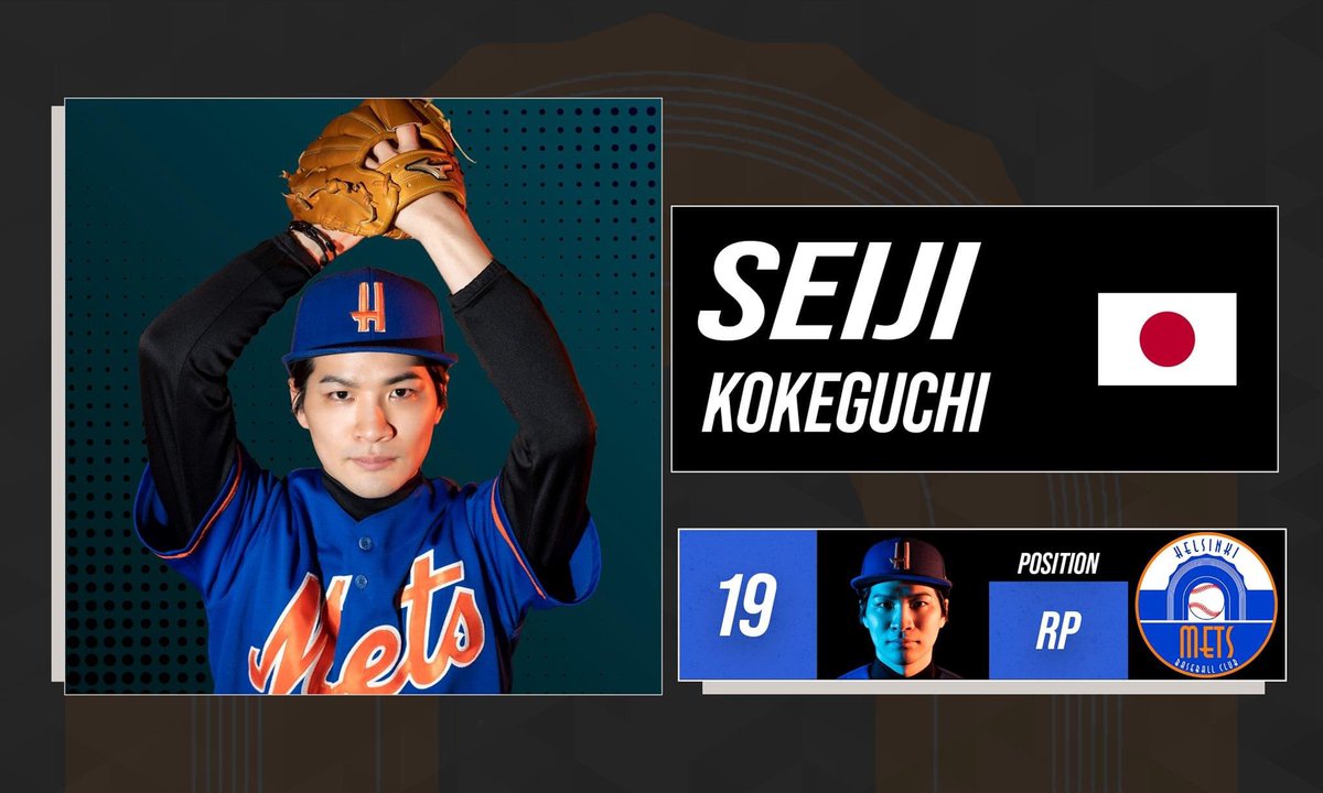 We're very happy to welcome back Seiji for his second season with the Mets! He has been hard at work during the offseason and we're excited to see him back on the mound! 

#baseballfinland #baseballfi #helsinkimets