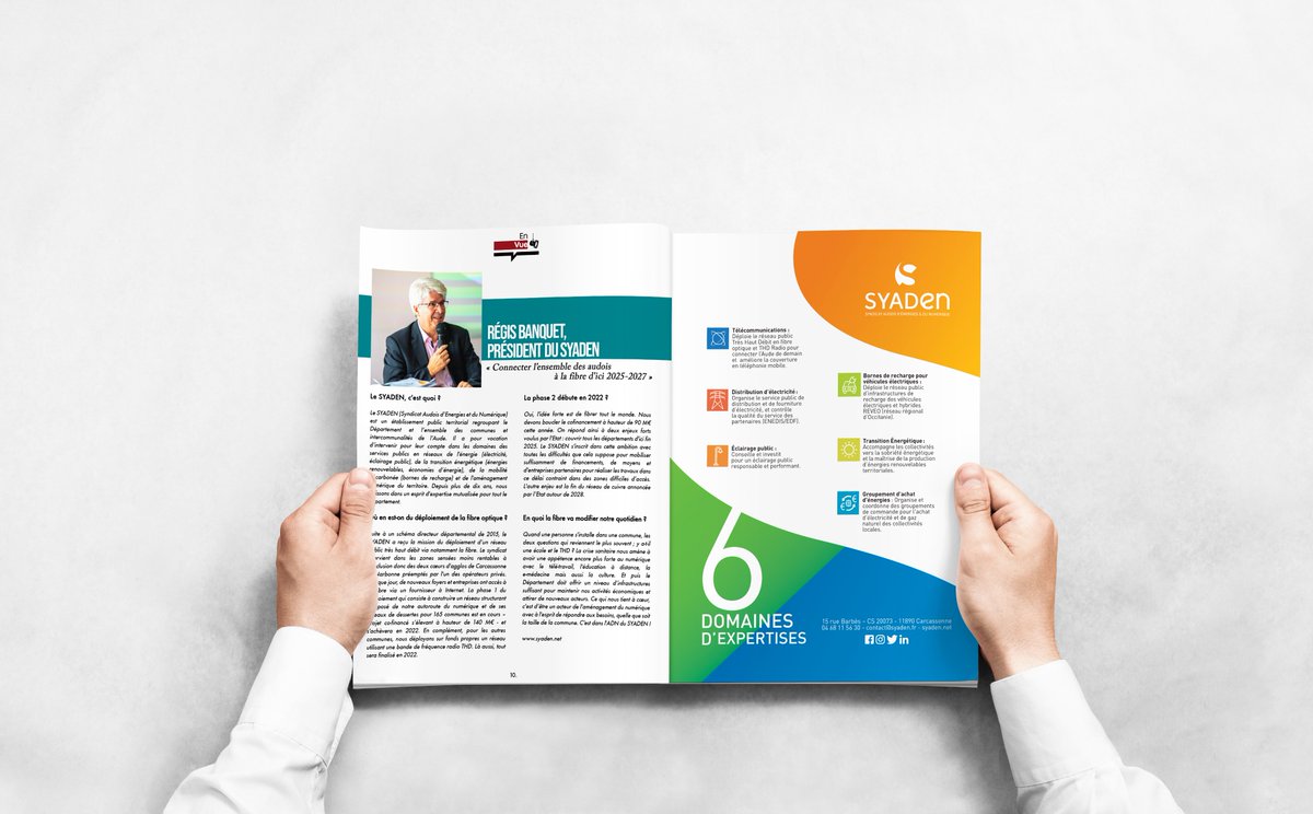 "Connecter l'ensemble des audois à la fibre d'ici 2025-2027", Régis Banquet - Président du SYADEN 👍
Découvrez l'interview de notre président pour le Mag Evasion ci-dessous ⬇️

#SYADEN #Fibre #Aude #Audois