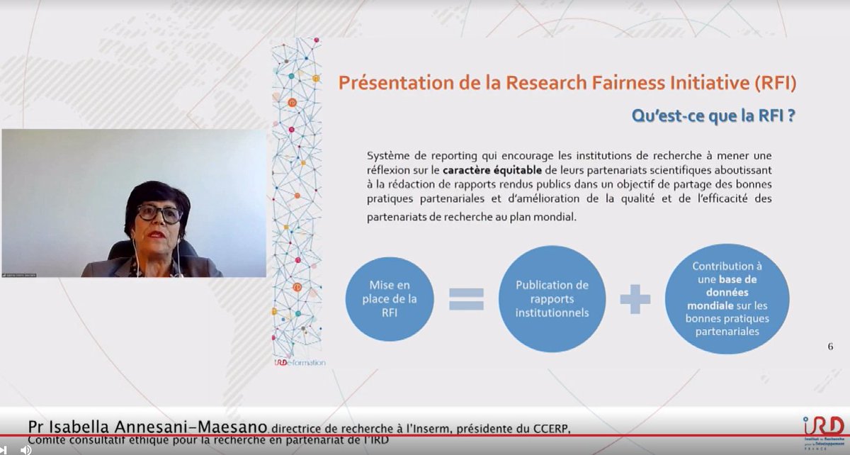 JeanAlbergel's tweet photo. Les journées de l'@ird_fr @IMaesano présente l'engagement de l'IRD dans la Research Fairness Initiative @rfi_cohred : Système de reporting qui encourage les institutions de recherche à mener une réflexion sur le caractère équitable de leurs partenariats scientifiques aboutissant https://t.co/uvqQKHtb4B