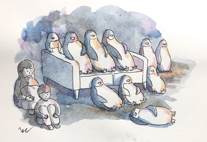 今月はペンギンが来ました。

 #今月描いた絵を晒そう 