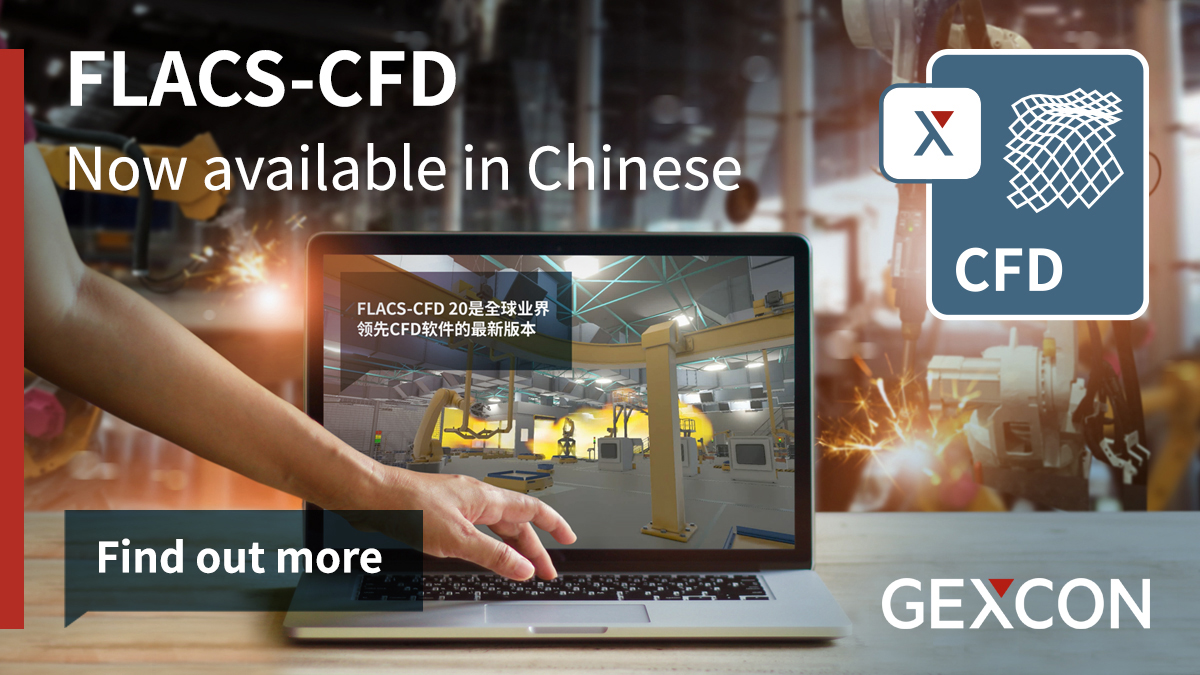 GexconAS's tweet image. For the first time FLACS-CFD's graphical interfaces have been translated into another language. FLACS-CFD 21 will be available in Chinese later this Spring. #softwaresimulation #softwarevalidation #CFD
hubs.la/H0K3gTC0