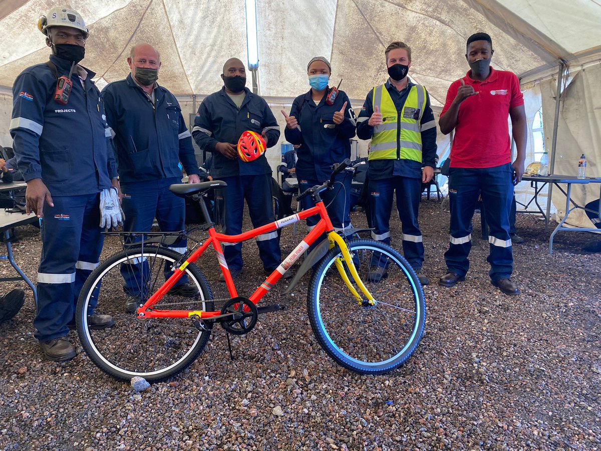 Congratulations Thebe Tsietso, the winner of a #PPA #BEN #Bikes4All bicycle in the #SafteyCheques initiative on a Shutdown completed safely. #serve #solve #uplift #safety #people #agility #responsible #beyongengineering  #southafrica #cgtech #prommac #allaith #newage #thevirtulab