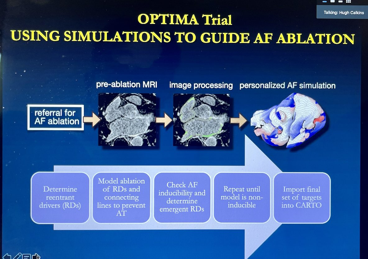 Another terrific Grand Rounds speaker <a href="/hopkinsheart/">Johns Hopkins Cardiology</a> <a href="/HopkinsMedicine/">Johns Hopkins Medicine</a> . <a href="/HughCalkinsMD/">Hugh Calkins</a> rocking it on personalized treatment of atrial fibrillation. #atrialfibrillation #cardiac