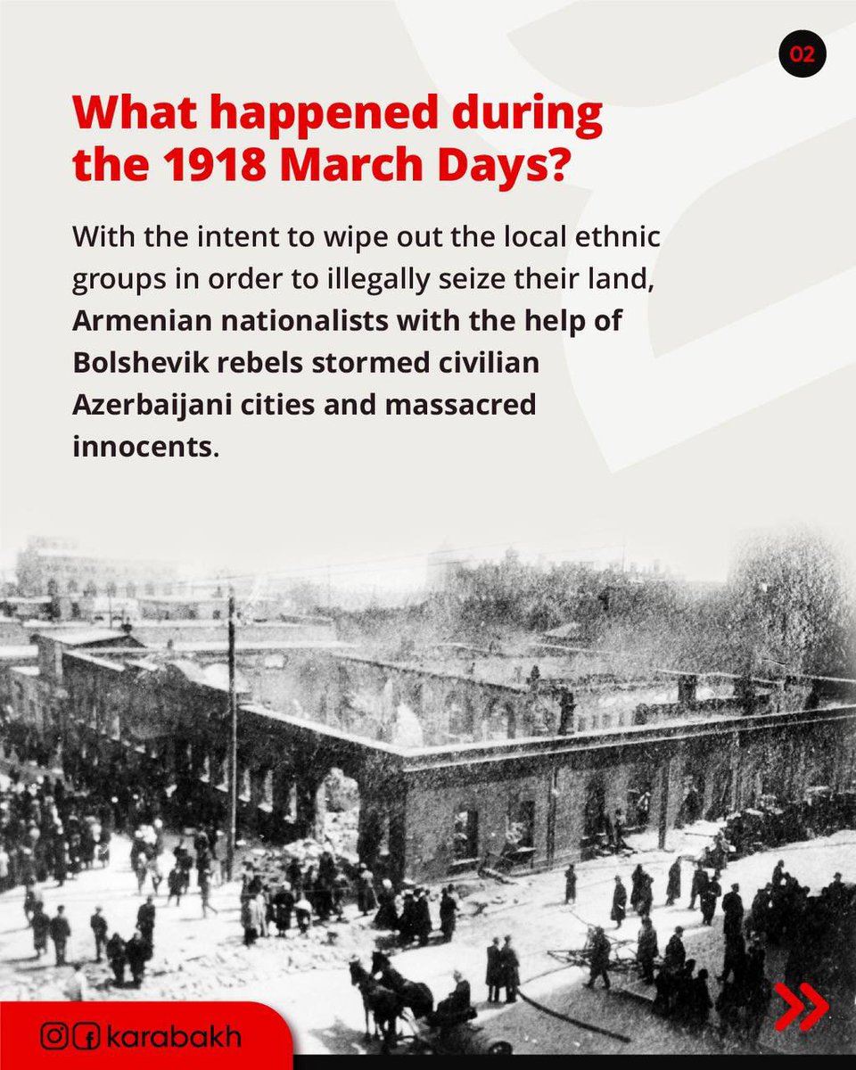 NazuLkin's tweet photo. Racism, discrimination, ethnic cleansing, massacres, genocide - #Azerbaijan|is have been through this throughout the history. 31 of March marks Day of Genocide of #Azerbaijan|is. #31march1918 #31MarchGenocide https://t.co/kCUdCyXQ3m
