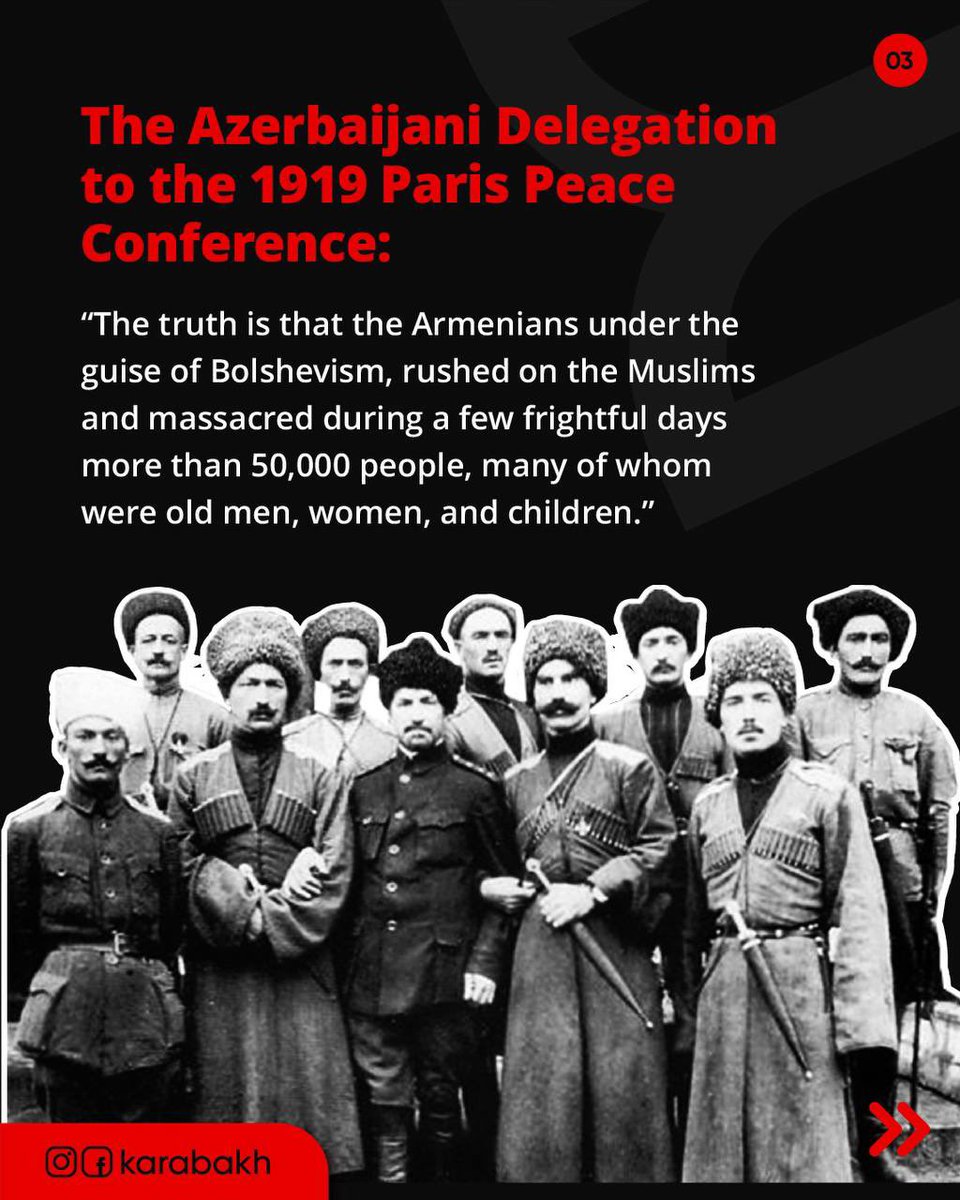 qodjayeva_'s tweet photo. The facts in the historical documents about the ethnic massacre committed by #Armenians in #Azerbaijan in those years prove that Azerbaijanis were brutally killed in #Baku, #Shamakhi, #Guba, #Mughan, #Zangazur district, #Karabakh, #Irevan province.
#31march1918
#31marchgenocide https://t.co/khC9gzxsre