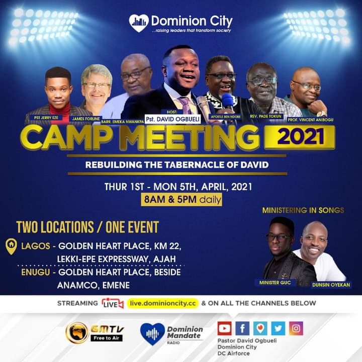 ChisomEzeugo's tweet photo. We are ready!
Kick starting tomorrow; God is set to leave us with an indelible encounter.
#CampMeeting2021 
#pastordavidogbueli 
#dominioncity https://t.co/UqfJpykHlw