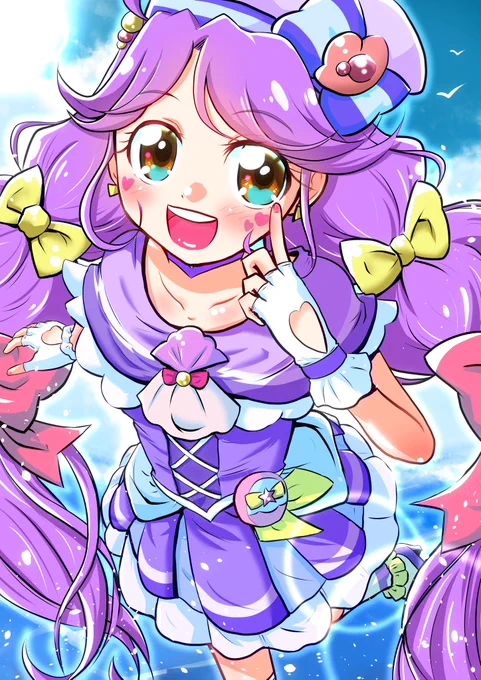 お晒し。トロプリ4人描けたのでヨシ!(?) #今月描いた絵を晒そう #precure 
