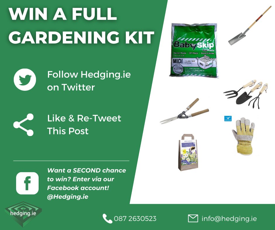 Competition time!⏰ 

Win a full collection of brand new gardening tools worth €100!

Including:

- Garden Shears
- Gardening Tool Hardwood Handle Set
- Mini Waste Skip
- Mixed Flower Bulbs - Pack Of 25
- Long-Handle Digging Spade

Winner announced 02 May. T's &amp; C's apply.