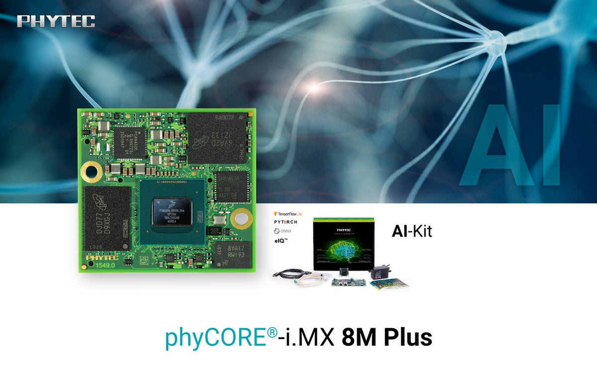Register now for our Webinar "Kickstart your AI &amp; Embedded Vision projects on NXP based phyCORE i.MX 8M Plus" on April 8th. 
bit.ly/3ljN07L

#nxp #ai #artificialintelligence #machinelearning #machinevision #deeplearning #embeddedsystems <a href="/NXP/">NXP</a>