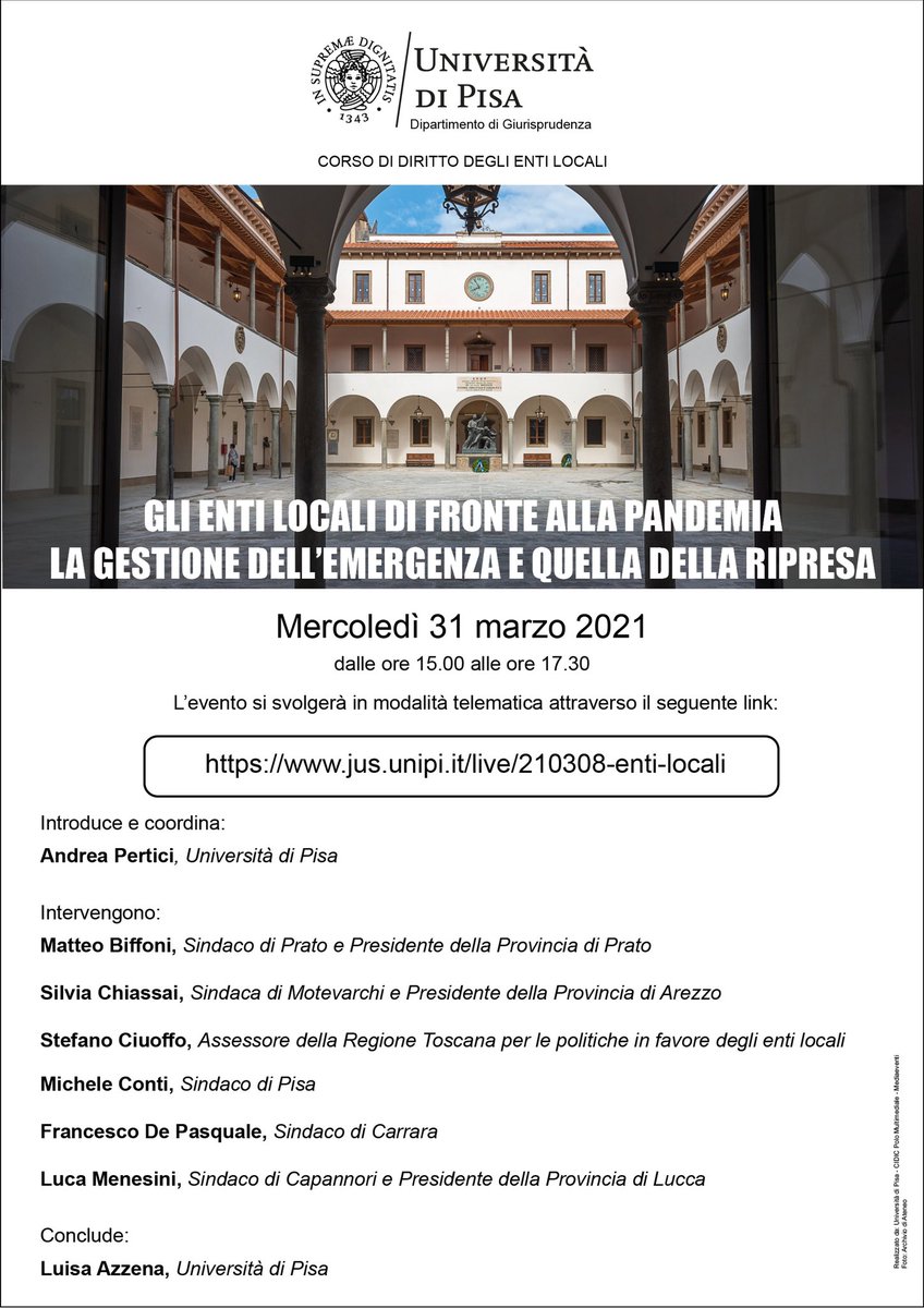 andrea_pertici's tweet photo. A tra poco @Unipisa #nelmerito https://t.co/zMDZ8OCR2J