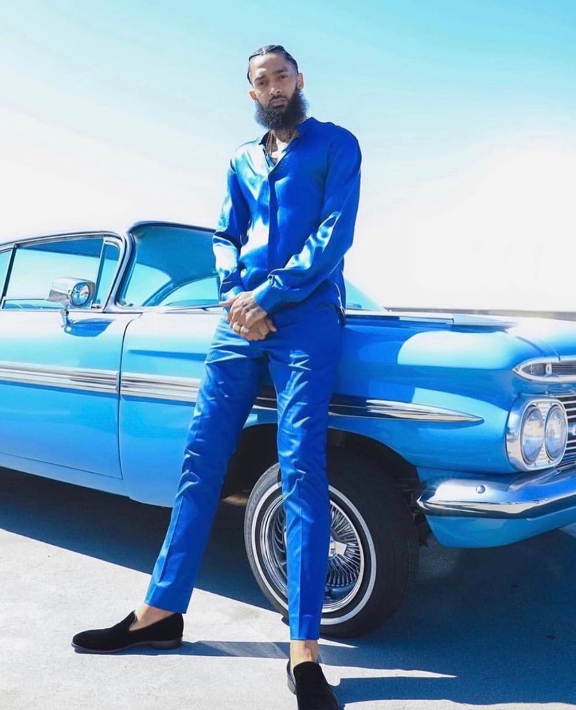 mefeater's tweet photo. 2 years ago today the late great Nipsey Hussle passed away. We remember you King. The marathon Continues. 💙 https://t.co/Ay7SPYSXhb