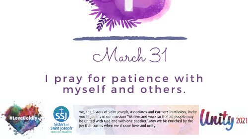 nfa1920's tweet image. #Lentenreflections #loveboldly #unity2021