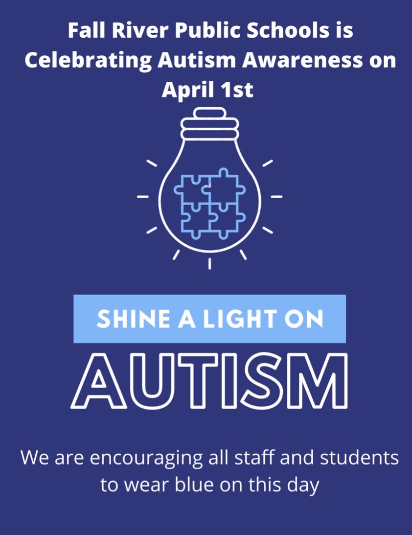 Don’t forget to wear your Blue tomorrow for our Autism Awareness District Wide Day #autismawareness #unity