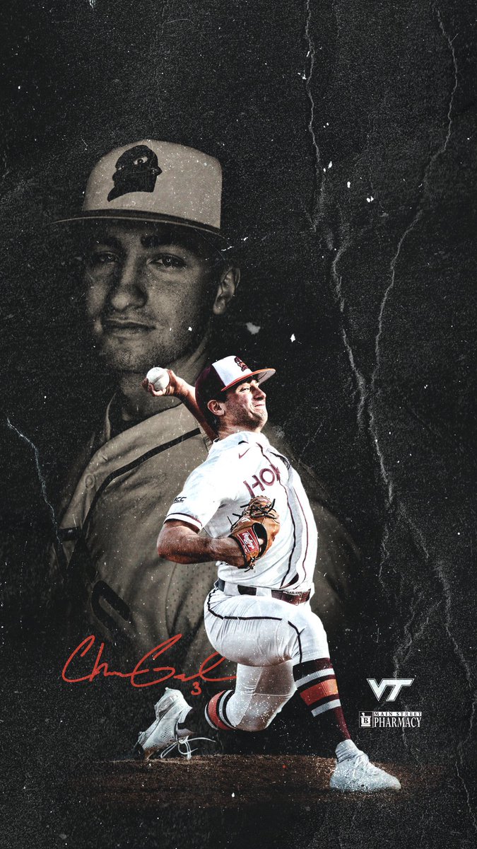 HokiesBaseball's tweet photo. He’s #️⃣4️⃣ in the ACC in ERA and can get your 📱 looking 🔥 for this week’s series against BC 😏

🦃 @ChrisGerard3 

#BIIB #WallpaperWednesday

(» @mainstreetpharm) https://t.co/6BgTaVNmO0