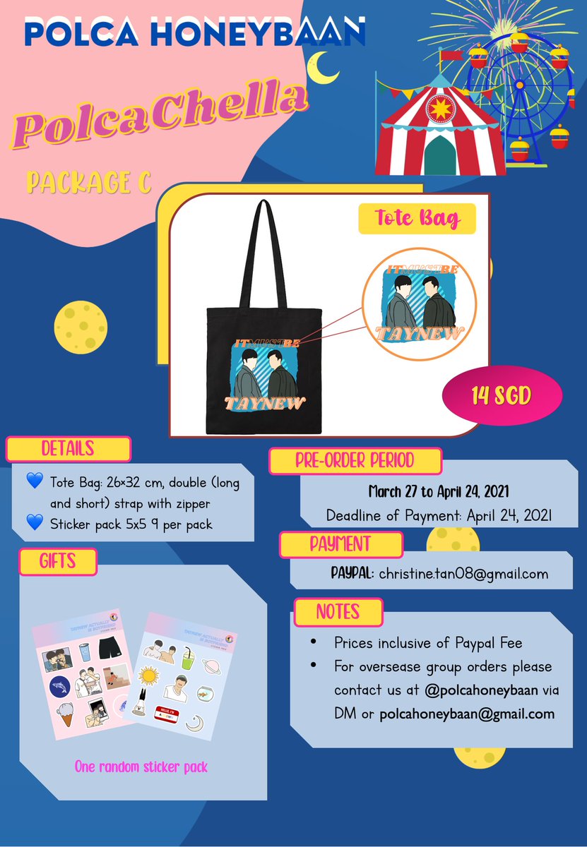 polcadoties's tweet photo. [🇮🇩] INA GO 

#PolcaChella Merch by @polcahoneybaan

♡︎ Package A: 775K | DP 500K
♡︎ Package B: 525K | DP 325K
♡︎ Package C: 170K | DP 100K 

📅 3/27 ~ 4/24
📦 Exc. EMS+TAX 
📩 DM for order
📝 Pembayaran bisa dicicil sampai batas PO

#Tawan_V #Newwiee #เตนิว #โพก้า https://t.co/CUxlt6pIEe