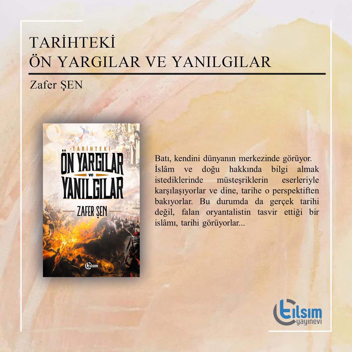 zafersen_com's tweet photo. “Harun Reşid , İngiltere kralına El Cezeri yapımı su ile çalışan ve saat başı çalan bir guguklu saati hediye göndermiş; kral ise bu öten saati şeytan sanmış ve büyük bir törenle yaktırmıştı.”
#tarihtekiönyargılarveyanılgılar
#tilsimyayinevi
#zafersencom https://t.co/NtcYhK74nT