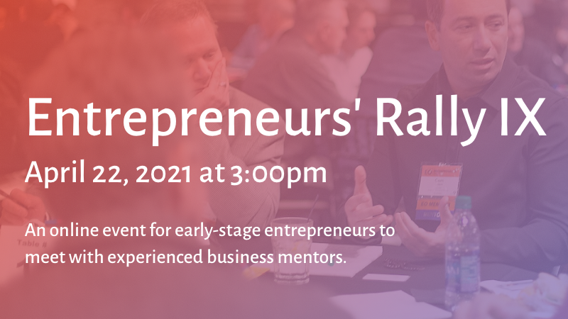 Are you an entrepreneur looking for guidance and inspiration? Check out the ninth annual Entrepreneurs' Rally. Ask questions, get guidance, be inspired. 
Sign up here --> entrepreneursrally.org