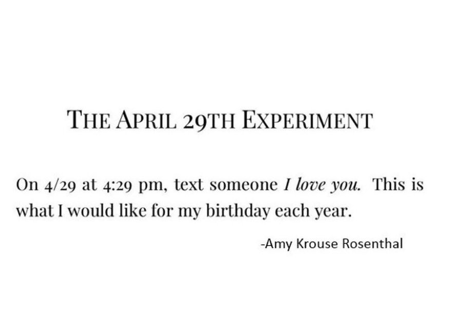 MrSchuReads's tweet image. Amy Krouse Rosenthal's wish from TEXTBOOK. (She would have celebrated her 56th birthday on 4/29/2021.) Set a reminder!