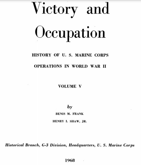 If only due to TAF-10 being stood up six months after the rest of Tenth Army, & being the last in line for staff officers.There are a lot of good reasons Gen. Oliver P. Smith was mentioned only 3 times in "USMC Operations in WWII Vol V--Victory and Occupation."48/