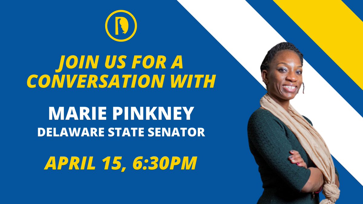 College Democrats @ University of Delaware (@uddems) on Twitter photo Join us tomorrow night for a conversation with Delaware Senator Marie Pinkney!
If you have not received a Zoom link to attend, please reach out to us at udeldems@gmail.com. Join us tomorrow night for a conversation with Delaware Senator Marie Pinkney!
If you have not received a Zoom link to attend, please reach out to us at udeldems@gmail.com.