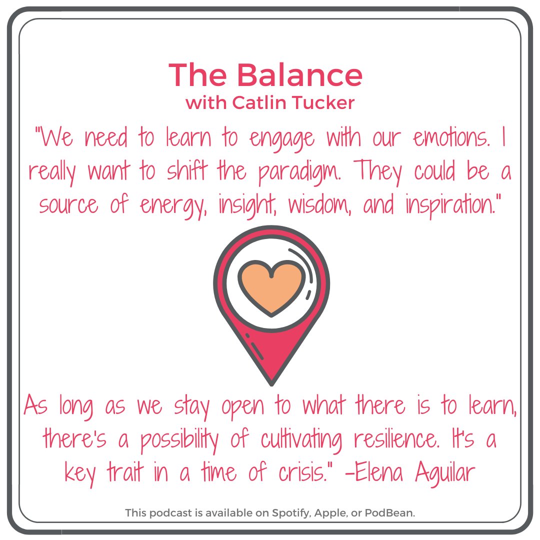 🎙NEW Episode of The Balance featuring Elena Aguilar! This conversation about cultivating #teacher #resilience is so critical after this challenging year in #education (&amp; life!). Thrilled to have the opportunity to learn from <a href="/brightmorningtm/">Elena Aguilar</a>'s expertise on this topic! #edchat