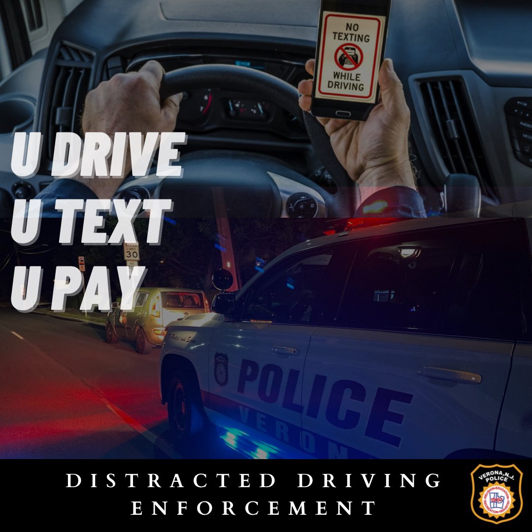 VeronaPolice's tweet photo. April, which is national Distracted Driving Awareness Month, is a good time to regroup and take responsibility for the choices we make when we’re on the road.
#UdriveUtextUpay #Distracteddrivingawarenessmonth 
#veronapd #vpd #veronapolice https://t.co/KCjyqwUEvK