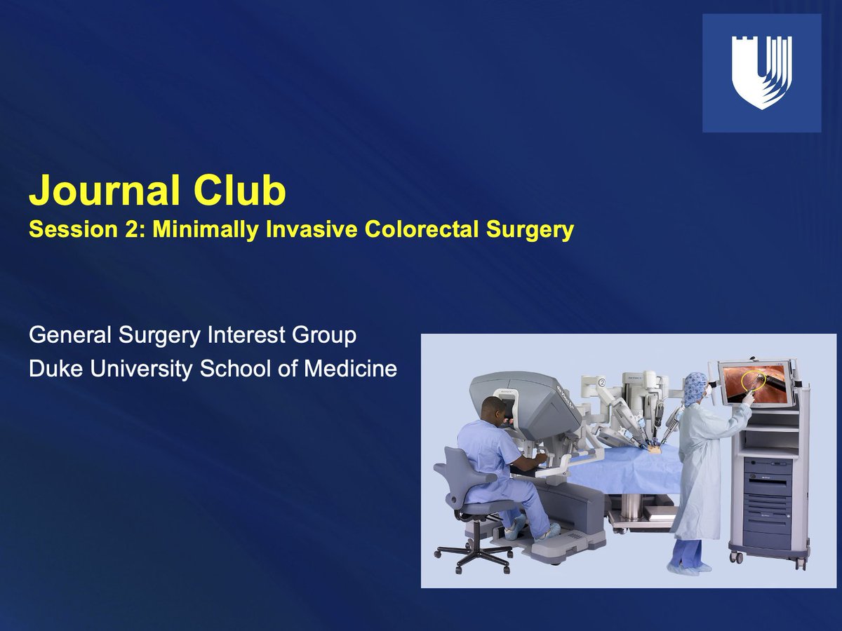 Neel_Prabhu's tweet photo. Thankful for a great discussion about open vs. laparoscopic vs. #robotic surgery for colorectal cancer tonight with GSIG @DukeMedSchool @DukeSurgery!  Special thanks to our content experts @JMigaly and Dr. Turner, as well as @sehalpern5 @swthorntonjr for helping organize. https://t.co/2qzirRqHs1
