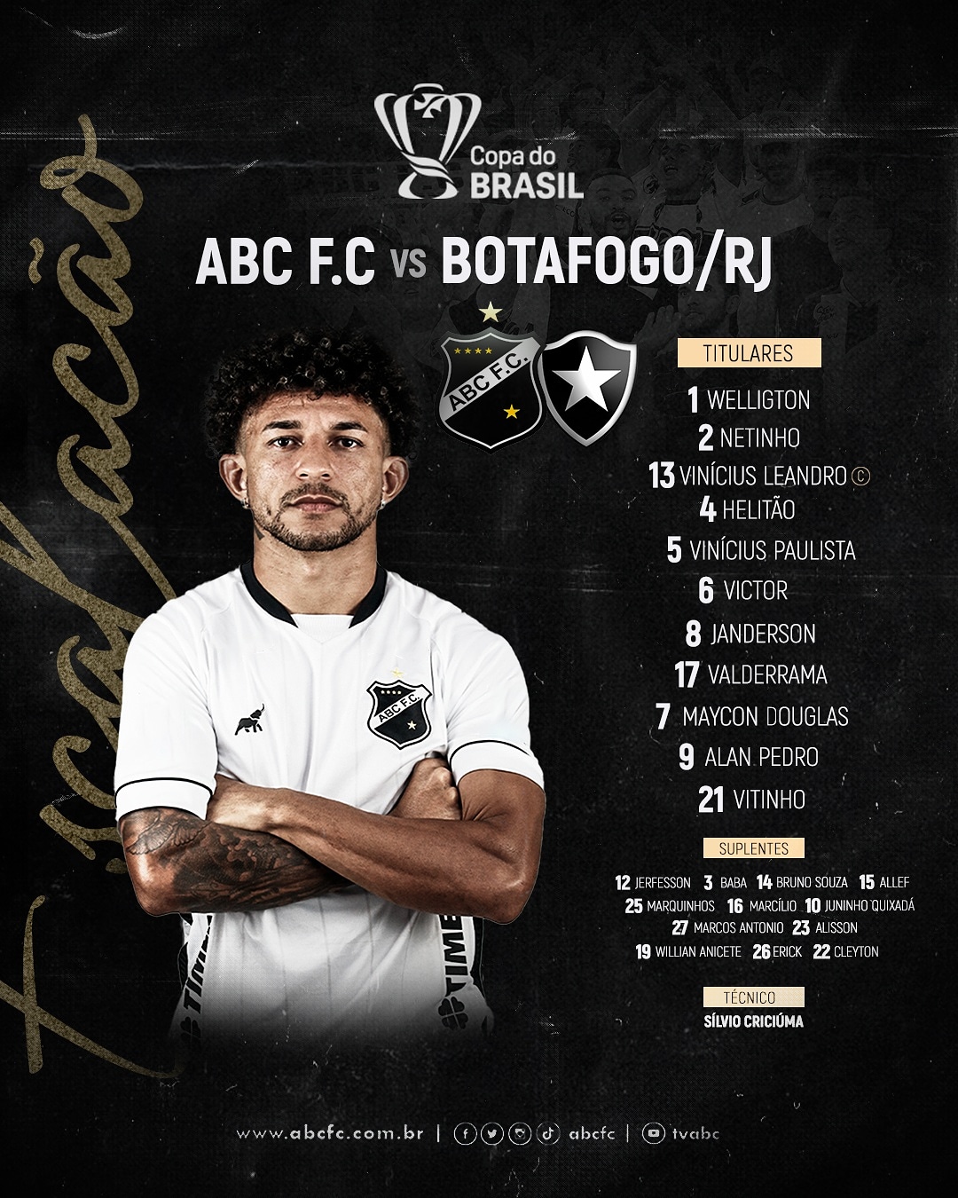 ABC Futebol Clube on X: Amanhã é dia do #MaisQueridoDoRN entrar em campo  pela Copa do Brasil para mais um desafio. E é claro que o Esportes da Sorte  vai estar junto