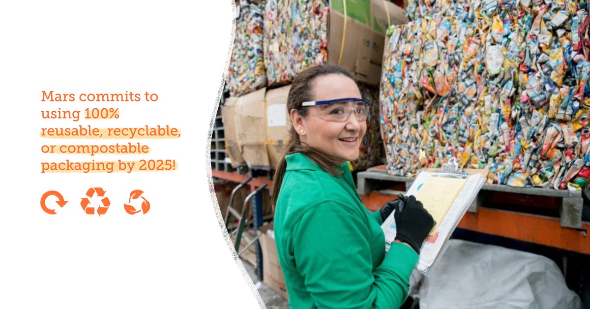 BrianGarish's tweet photo. Healthy planet = a #BetterWorldForPets and people!
So proud that by 2025, @MarsGlobal will only utilize 100% reusable, recyclable, or biodegradable plastic packaging.
Learn more about this incredible initiative here: https://t.co/zqadSDYss4
#ProudlyMars https://t.co/eOUrF87Wi7