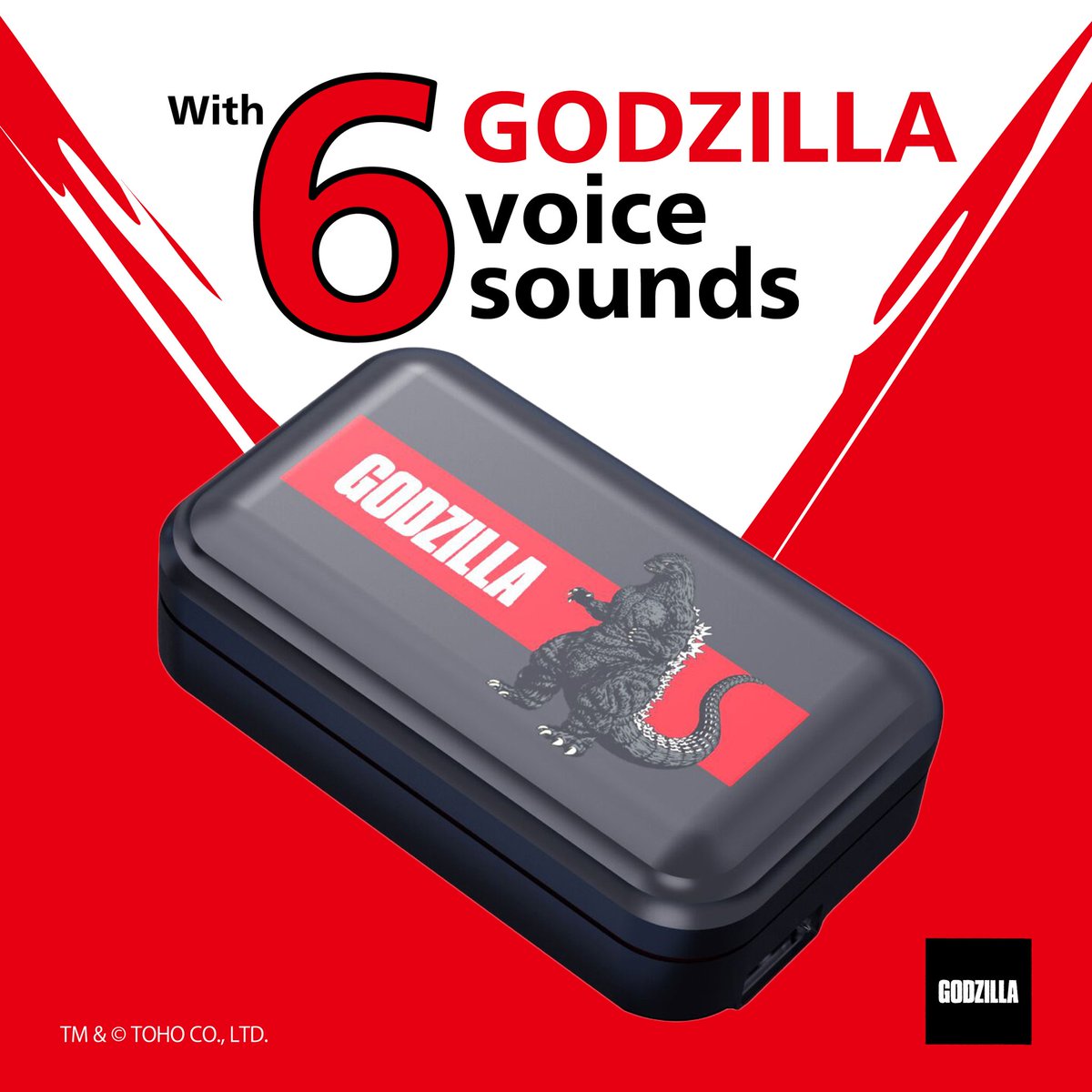 From cheero comes the GODZILLA Wireless Earphones with 6 GODZILLA
