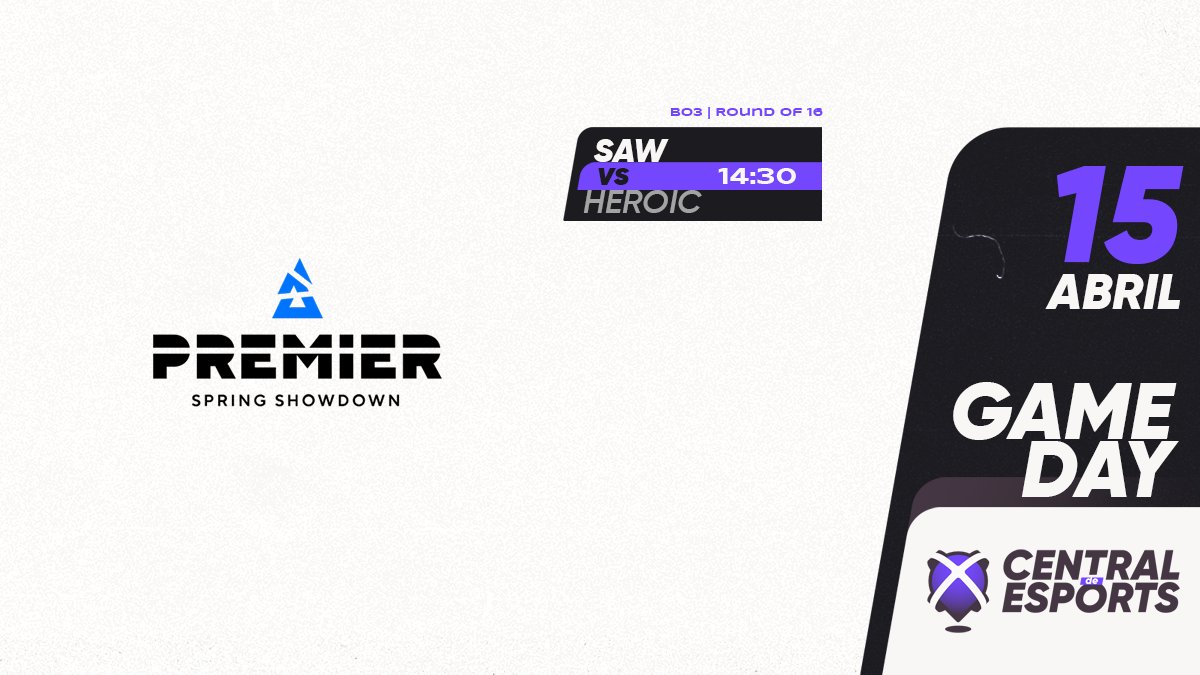 CentralDEsports's tweet photo. HOJE na ๐@BLASTPremier Spring Showdown 2021:
14h30 - Oitavos de Final
BO3 | ๐ต๐น @sAwggofficial vs @heroicgg ๐ฉ๐ฐ
#CDEgameday #CDEblast https://t.co/M2Vg2gpM9L