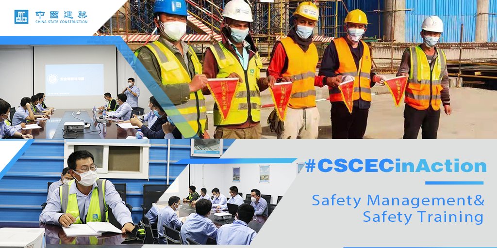 CSCEC_EGYPT's tweet image. #CSCECinAction Recently, #CSCEC (#Egypt) carried out a series of safety management activities in various forms at the new capital #CBD project to further enhance #CSCECers&apos; safety awareness, which has strengthened the project’s safeguards. More➡️cutt.ly/kvpmMVU